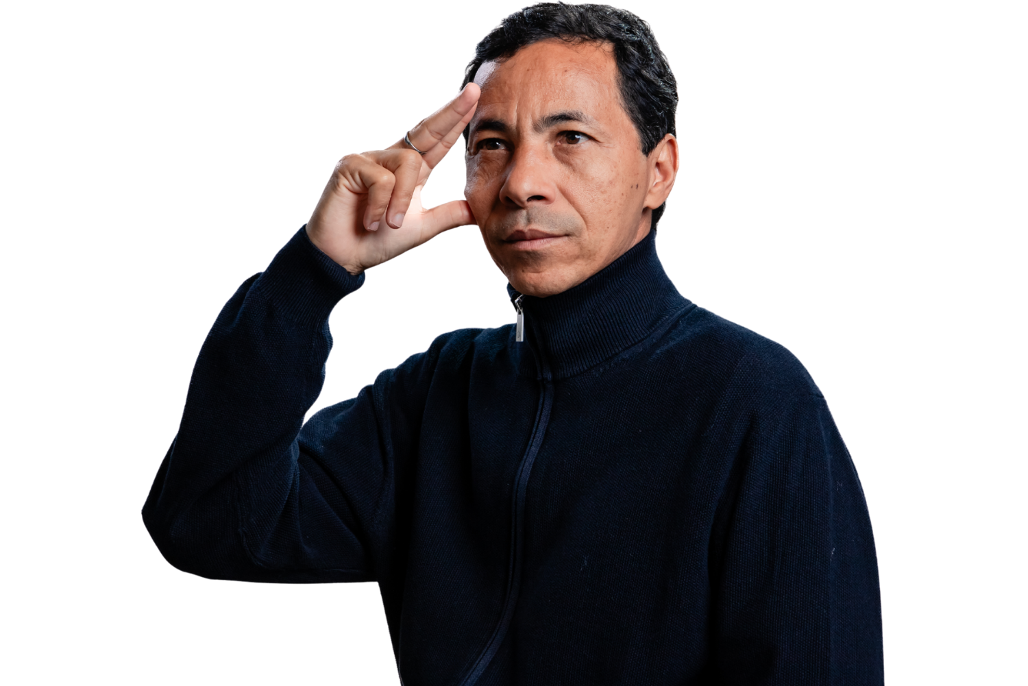 Edmar Silva num momento de reflexão
